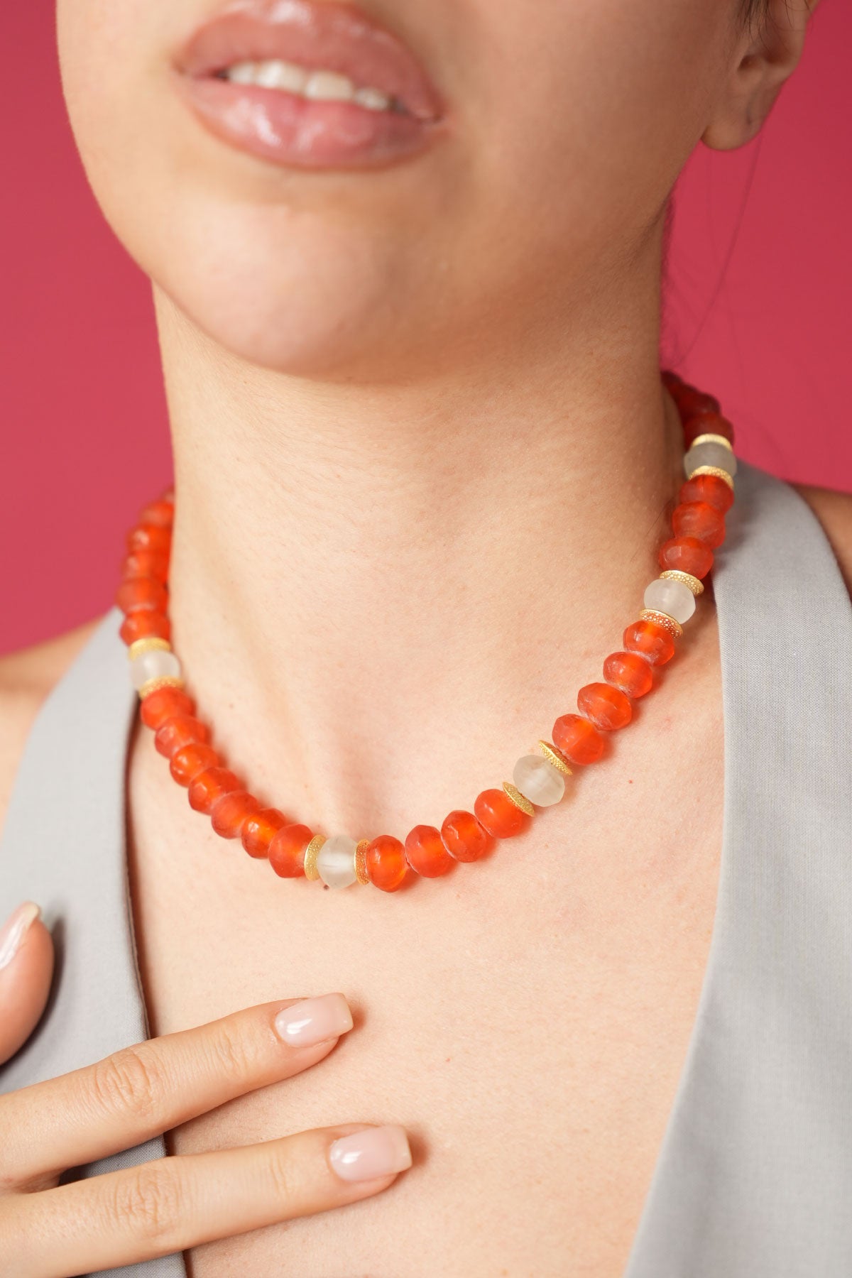 Virelia Orange Necklace