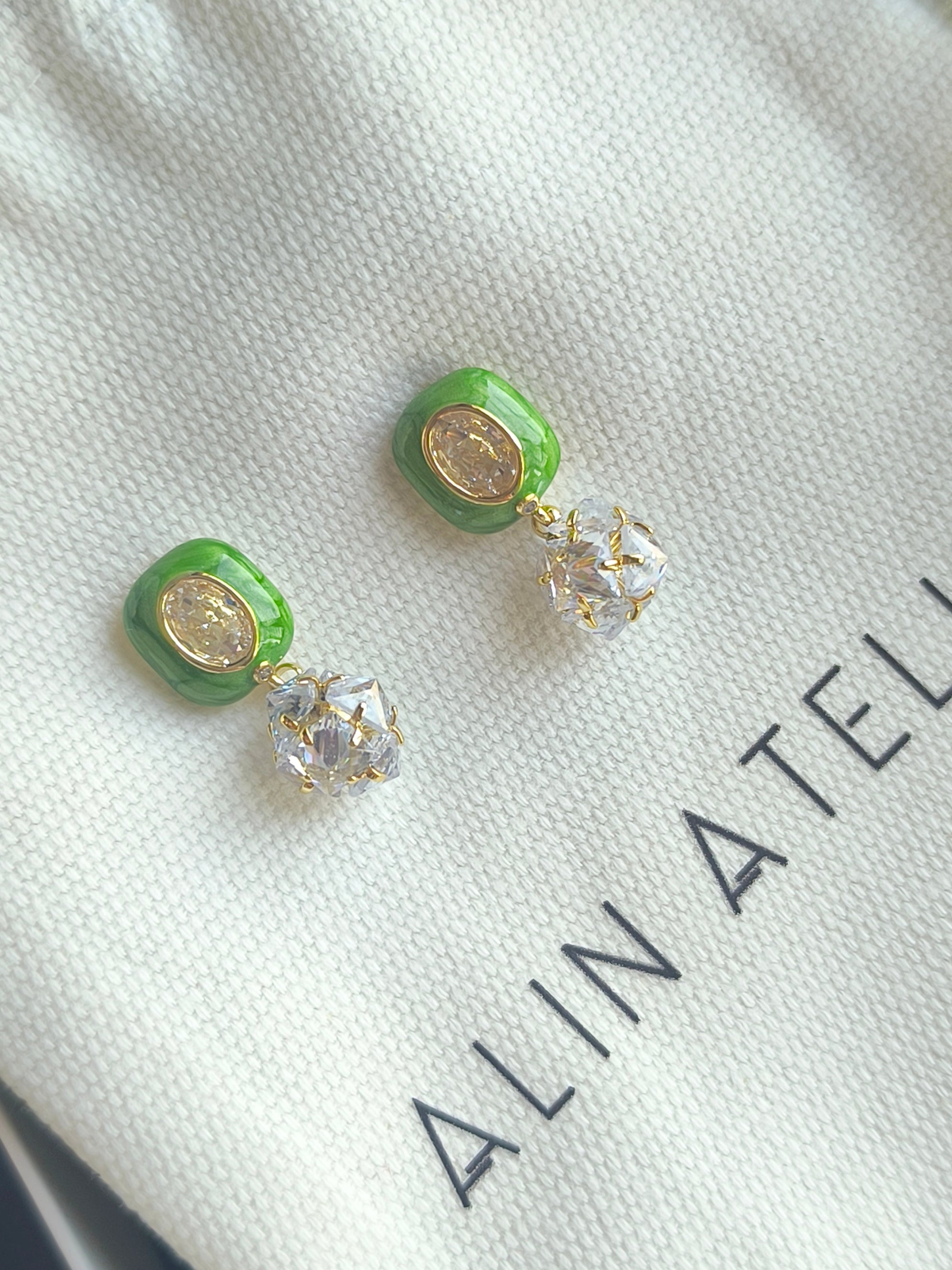Hue Green Earrings