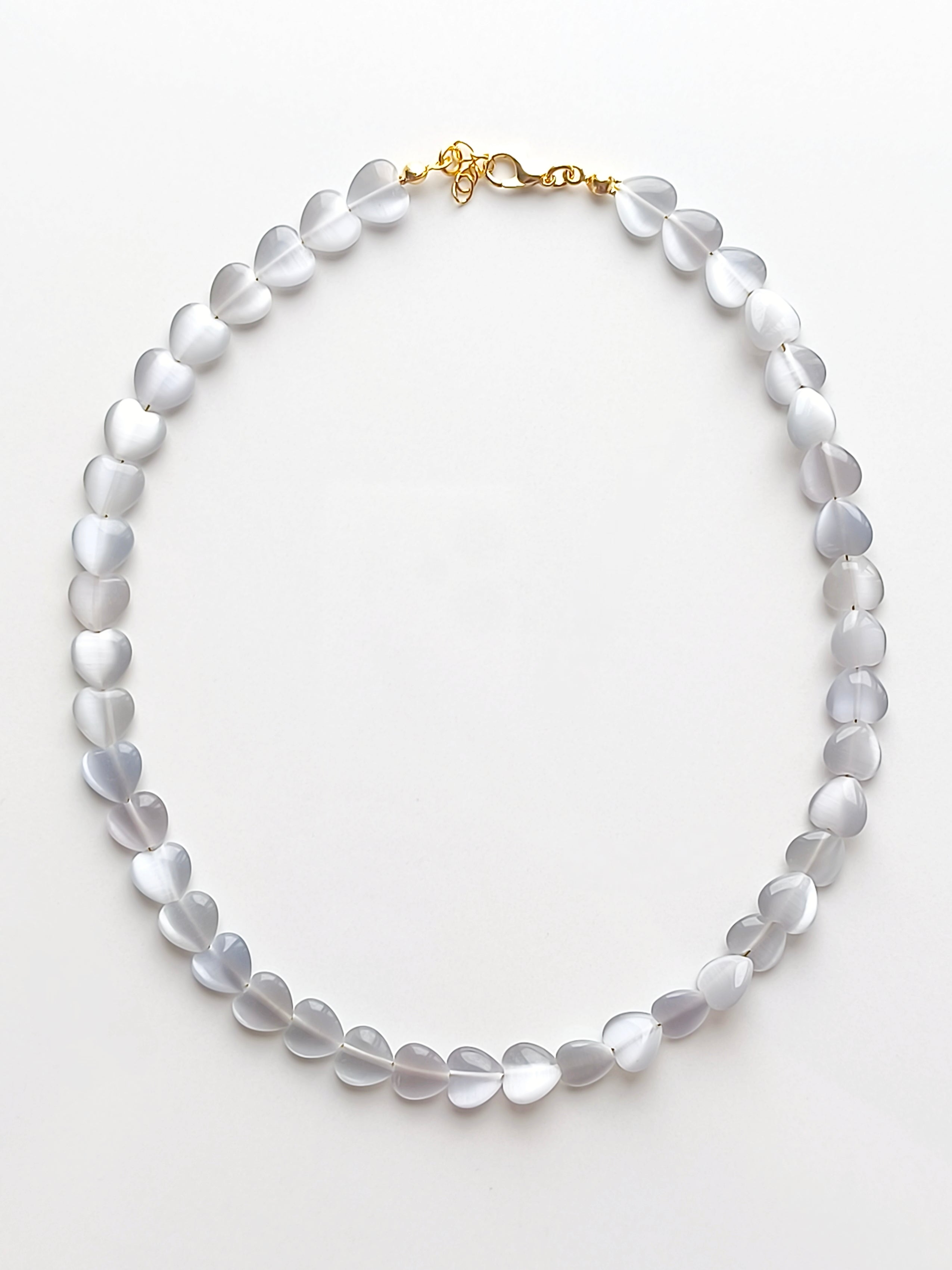 Amour Fin | Grey Heart Necklace