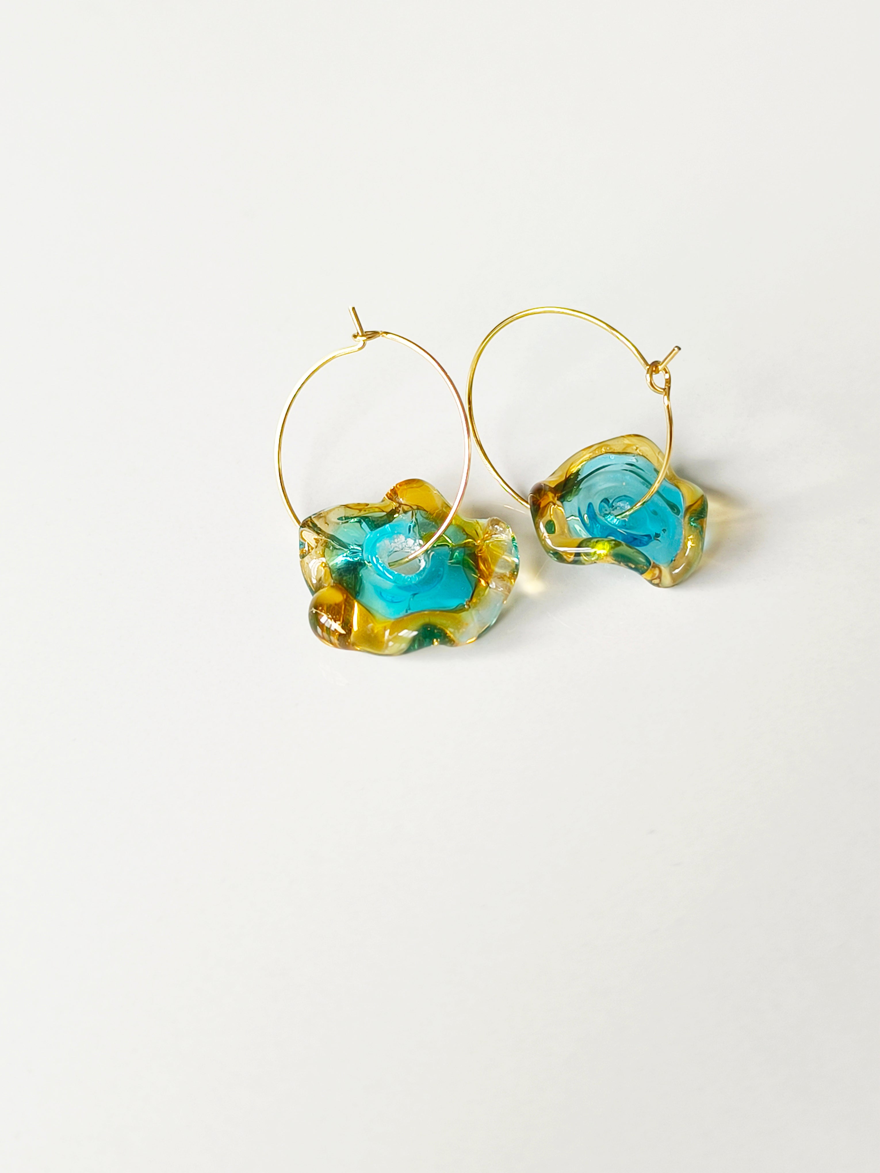 Molira Turquoise & Amber Küpe