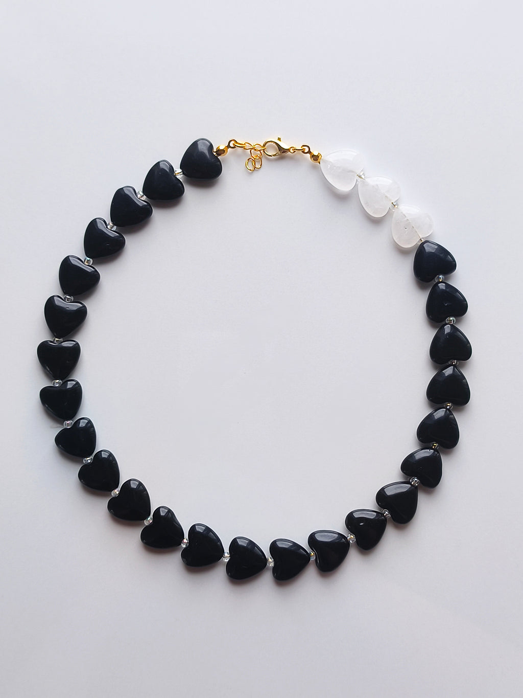 Amour Fin | Black Heart Necklace