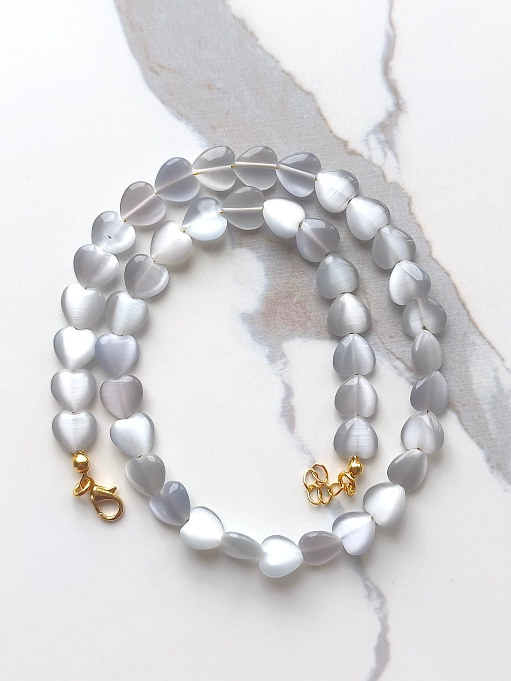 Amour Fin | Grey Heart Necklace