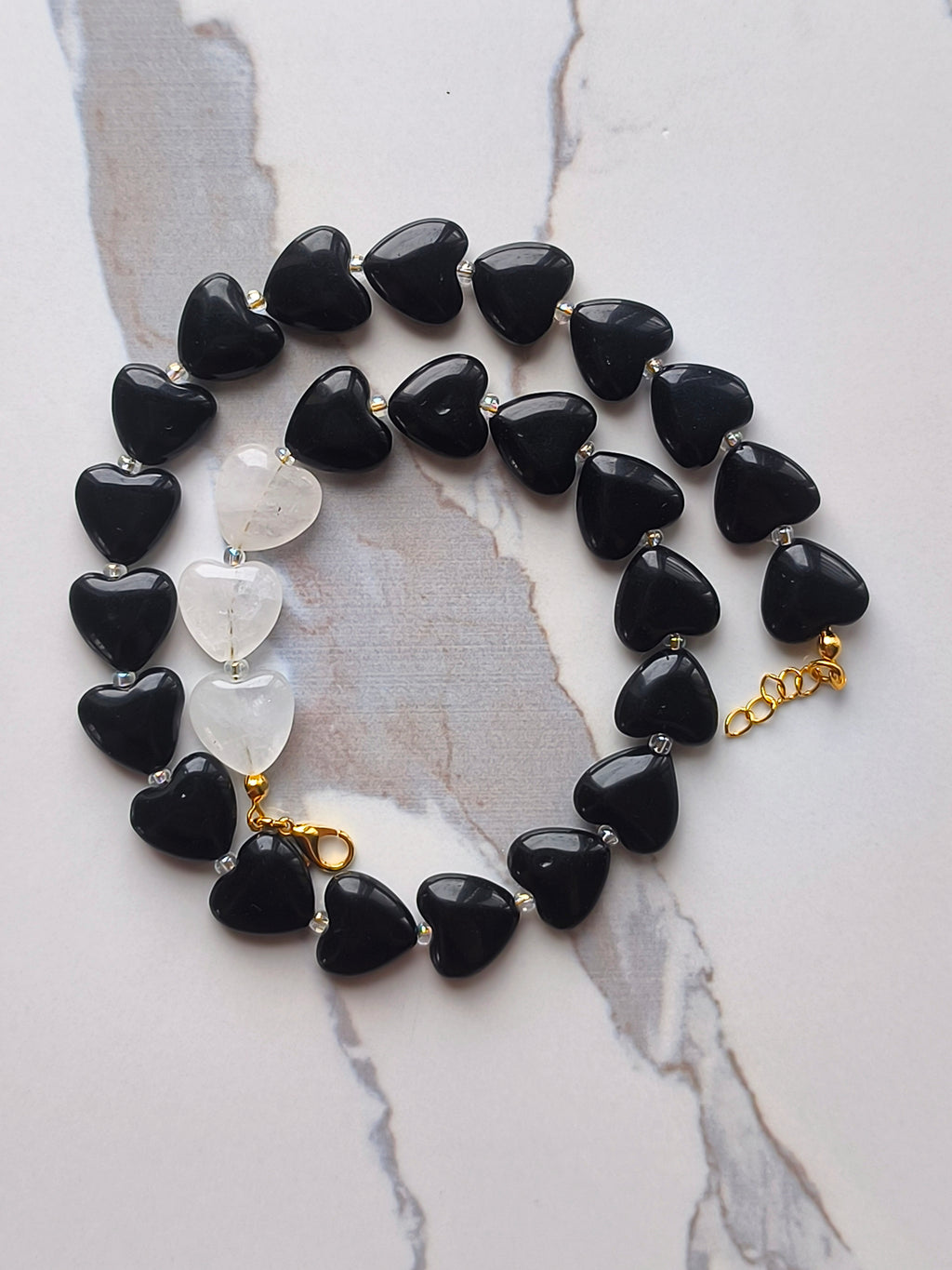 Amour Fin | Black Heart Necklace