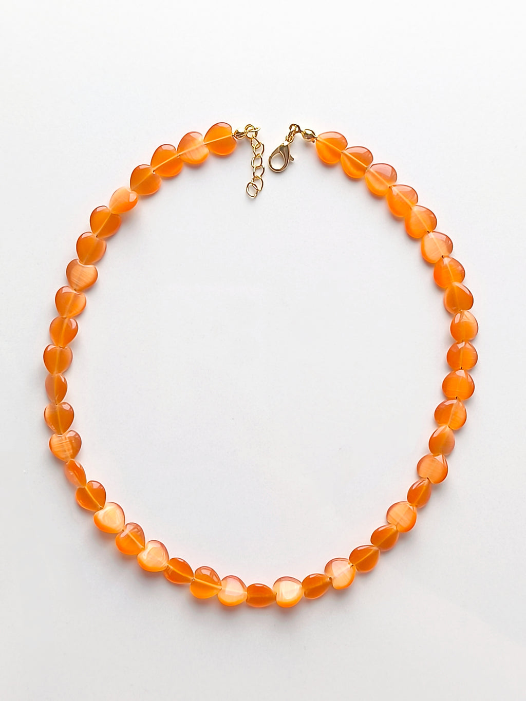 Amour Fin | Orange Heart Necklace
