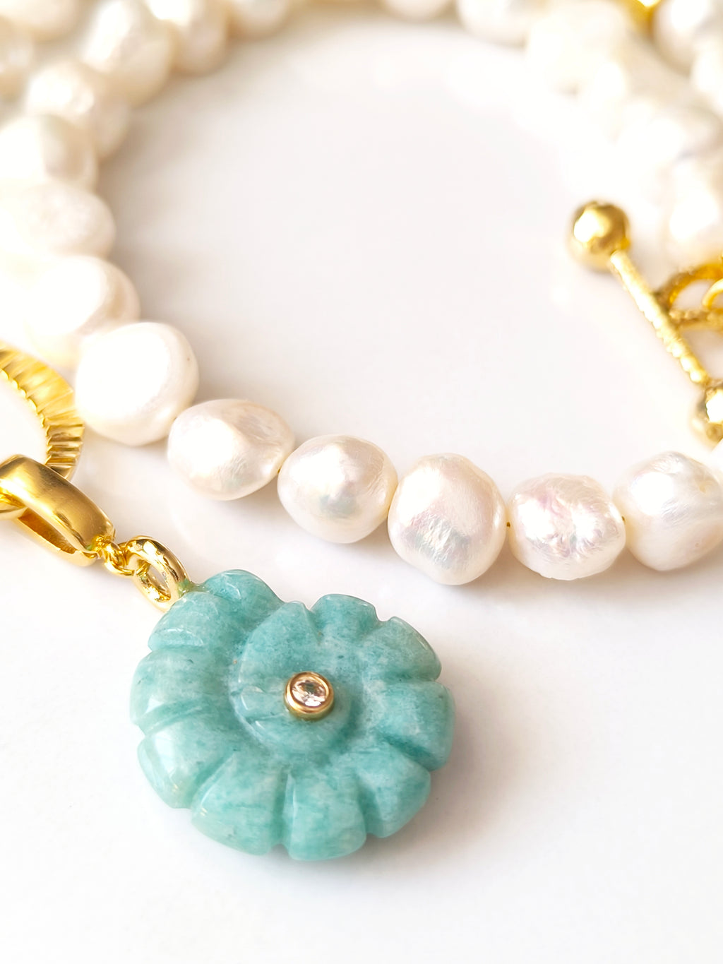 Solune Pearl&Turquoise Necklace