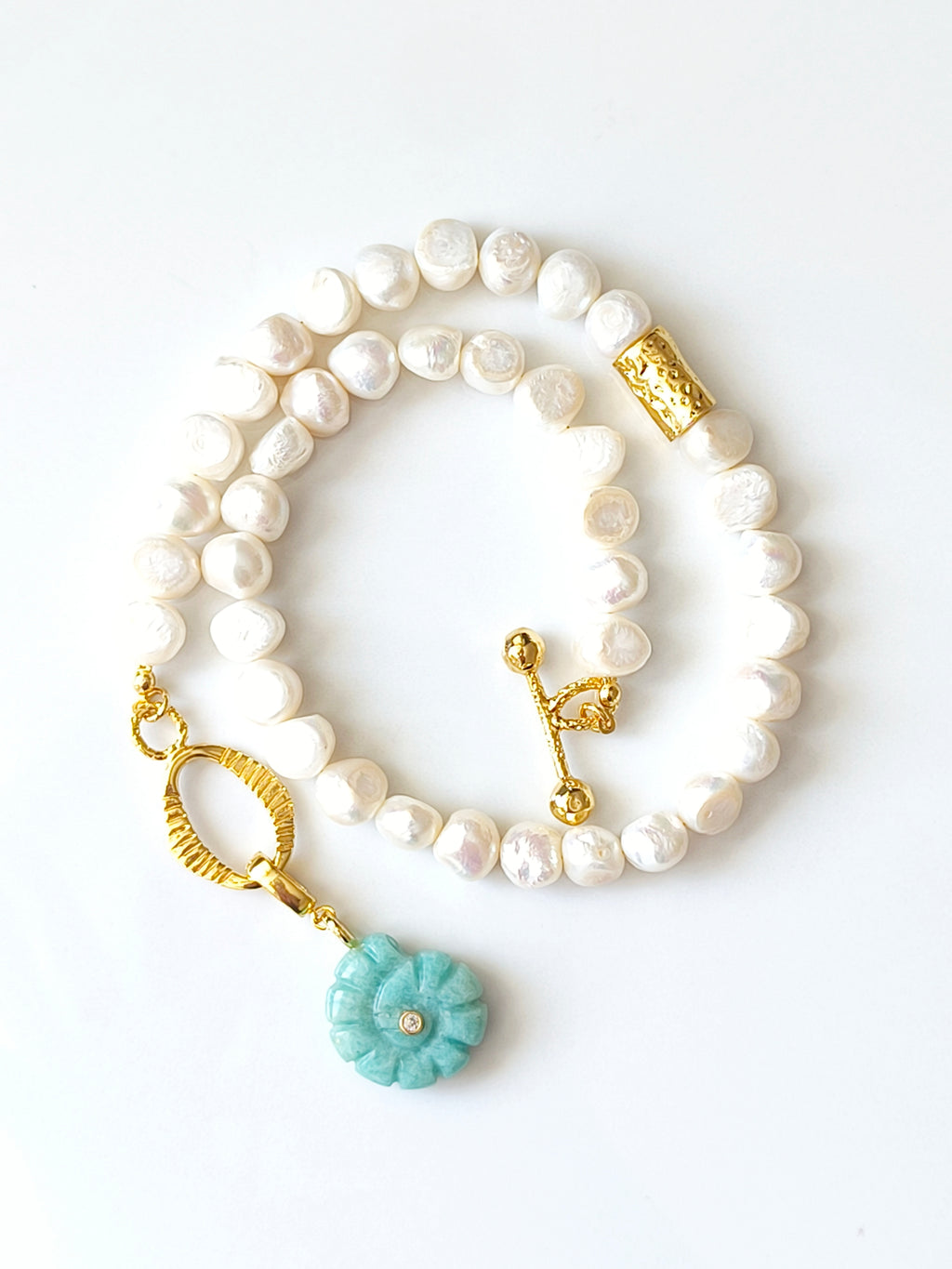 Solune Pearl&Turquoise Necklace