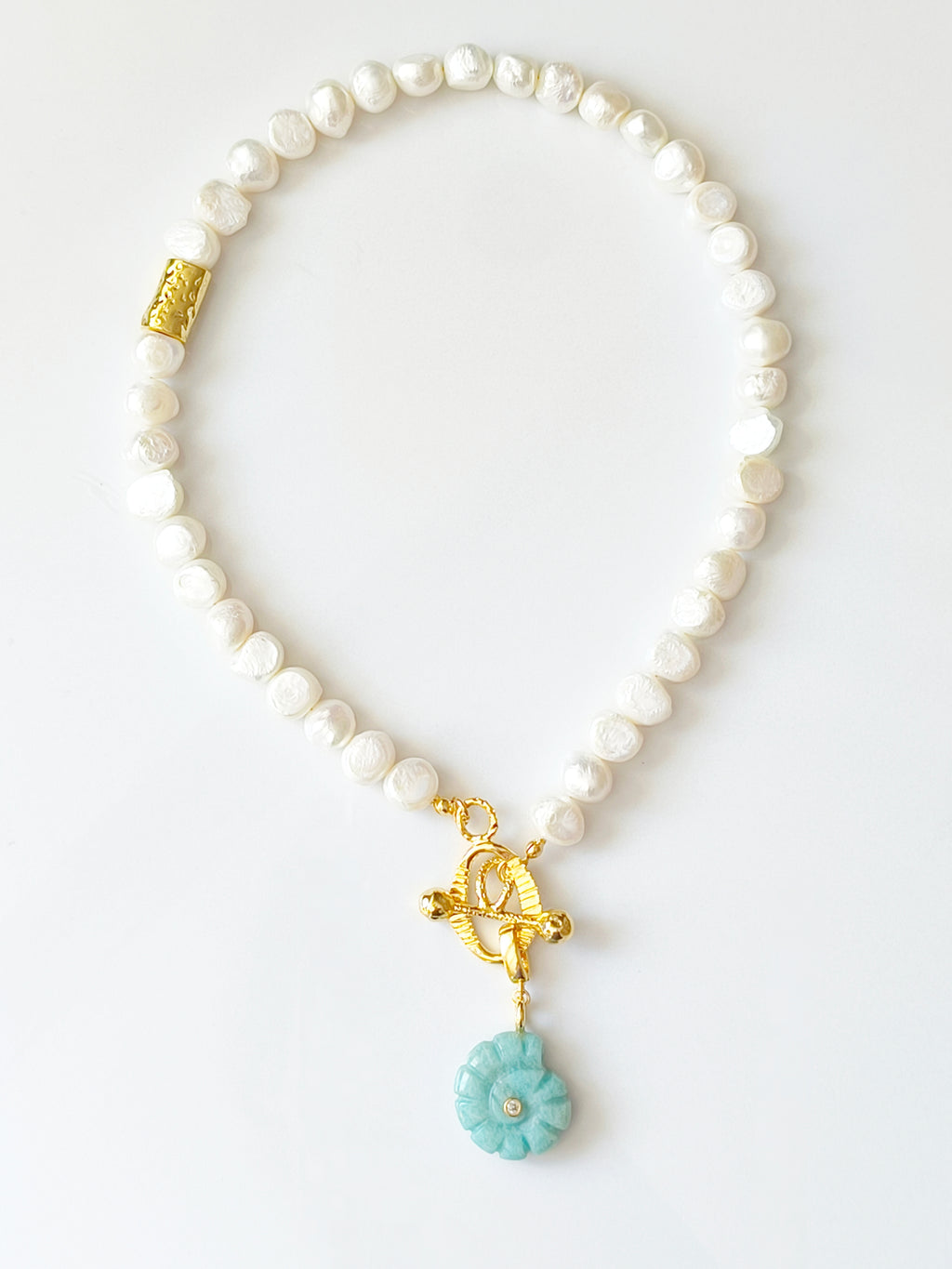 Solune Pearl&Turquoise Necklace